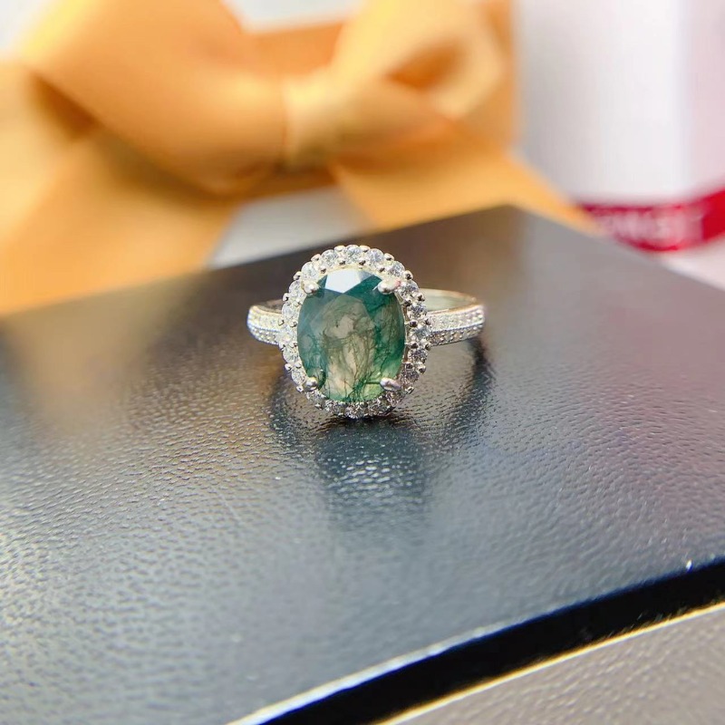 Jewelry Making University - Anillo de ágata de musgo Natural