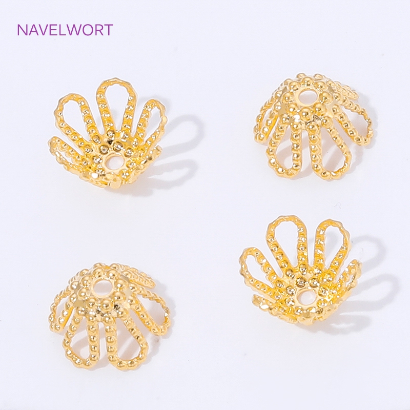 Bead Cap Flower - Tapas de cuentas espaciadoras chapadas en