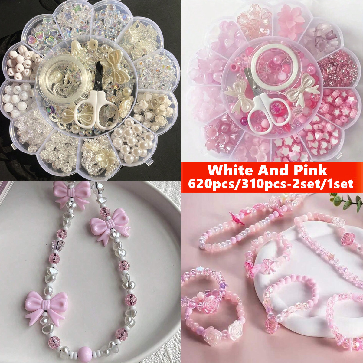 Jewelry Making Thread - 2 Sets/1 Set de Cuentas Sueltas