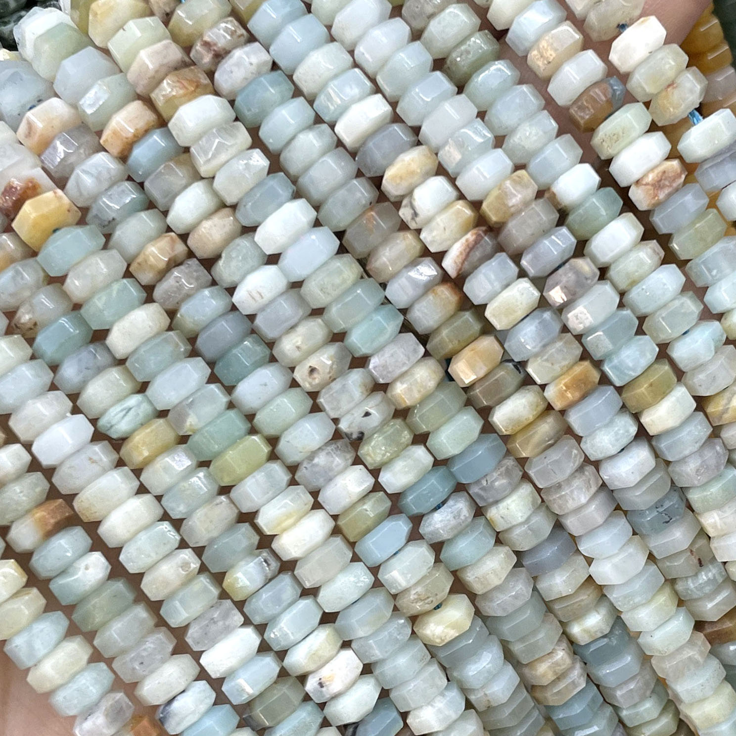 Jewelry Making Amazon - Cuentas espaciadoras de piedra natural facetadas