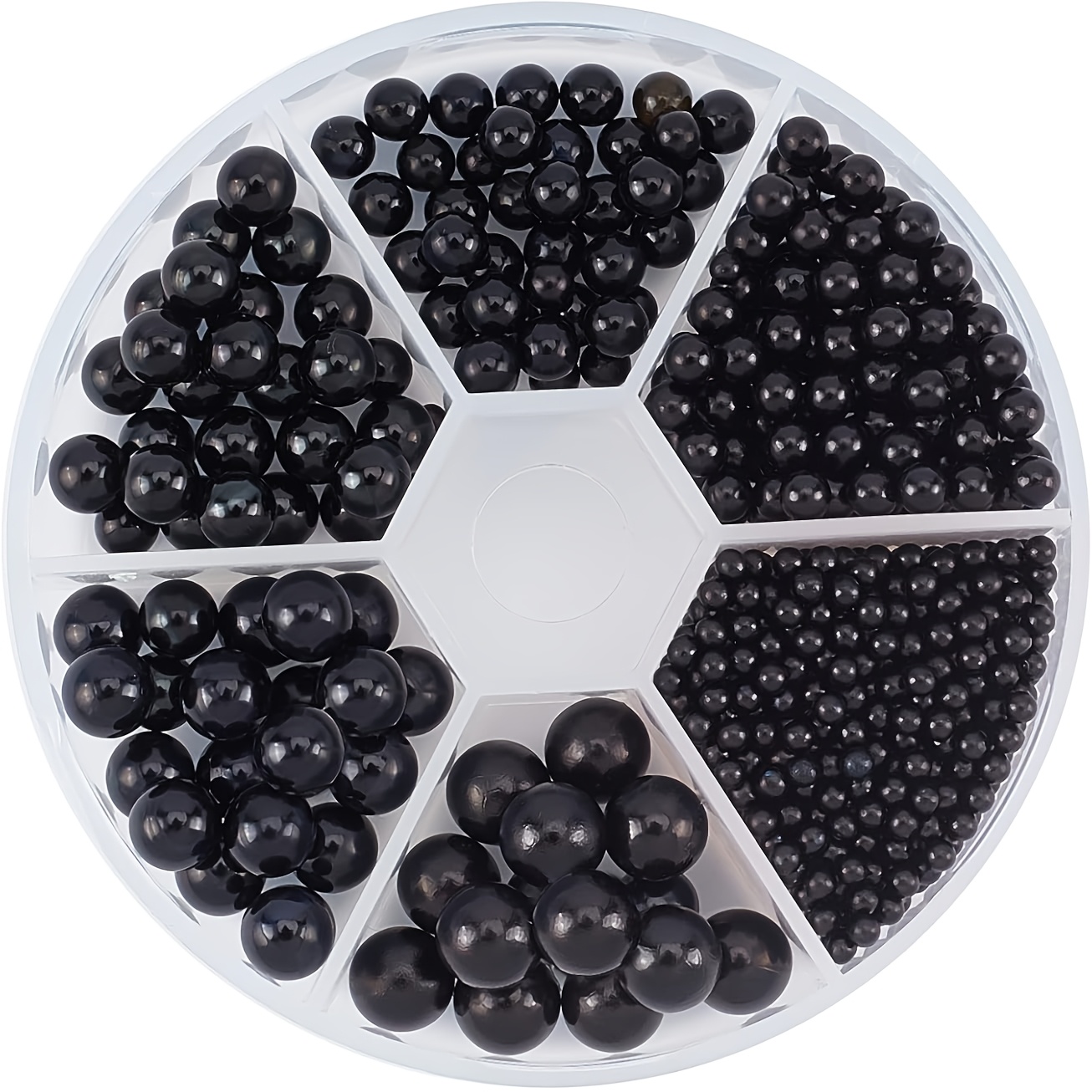 Bead Organizer Tray - 1100 piezas de cuentas redondas negras