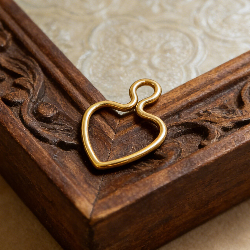 Jewelry Making Gold Wire - Colgante de corazón de alambre de