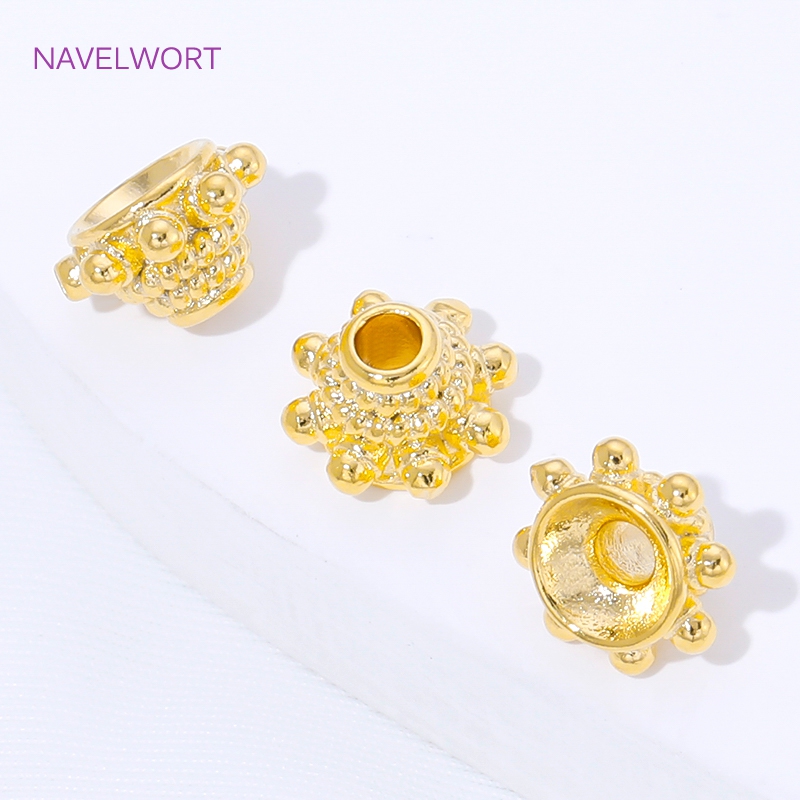 Bead Cap Flower - 2/4/8 piezas de tapas de cuentas