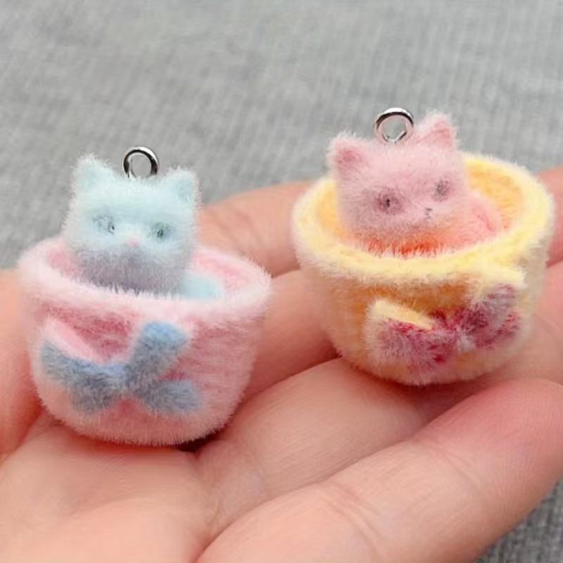 4 colgantes de gato de resina  - Jewelry Making Accessories reseña y precio