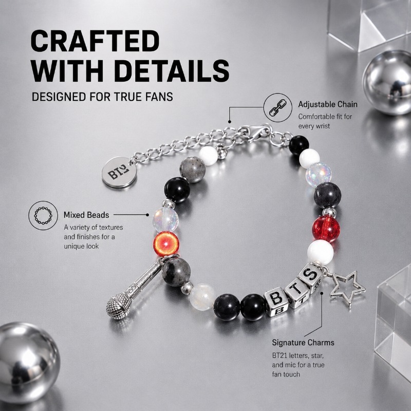 Pulsera de cuentas negra y roj - Jewelry Making Accessories reseña y precio